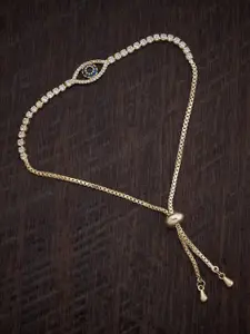 Kushal's Fashion Jewellery Women Cubic Zirconia Gold-Plated Charm Bracelet