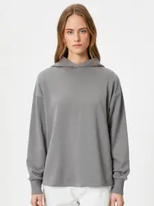 Koton Cotton Hooded Straight Pullover Sweatshirt