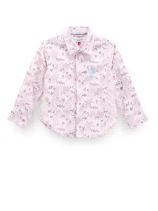 U.S. Polo Assn. Kids Boys Classic Floral Printed Cotton Casual Shirt