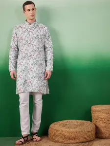 Sangria Floral Digital Printed Kurta With Pyjama