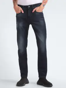Flying Machine Men Tapered Fit Heavy Fade Clean Look Stretchable Jeans