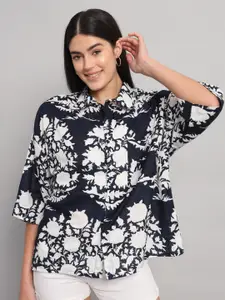 HANDICRAFT PALACE Comfort Oversized Floral Printed Pure Cotton Casual Shirt
