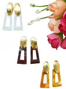 FEMMIBELLA Geometric Drop Earrings