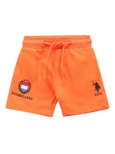 U.S. Polo Assn. Kids Boys Embroidered Regular Fit Shorts
