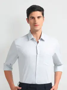 Arrow Micro Checked Slim Fit Twill Pure Cotton Formal Shirt