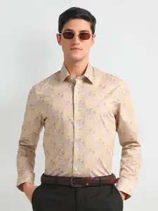 Arrow Tailored Fit Floral Printed Pure Cotton 1851 Formal Shirt