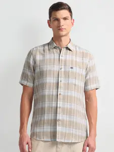 Arrow Sport Tartan Checks Casual Shirt