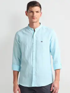 Arrow Sport Slim Fit Band Collar Breathable Casual Shirt