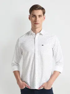 Arrow Sport Slim Fit Micro Ditsy Printed Pure Cotton Casual Shirt