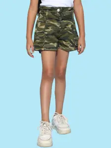 TALES & STORIES Girls Camouflage Printed Outdoor Shorts