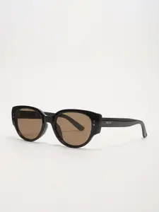 THE BEAR HOUSE Men Oval Sunglasses BSG-NORDET-BK