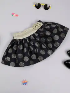 One Friday Girls Abstract Printed Flared Knee-Length Skirt