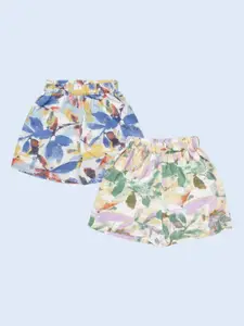 Superminis Boys Pack of 2 Relaxed Fit Floral Printed Shorts