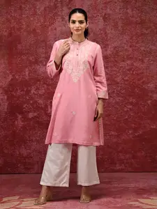 Lakshita Women Ethnic Motifs Embroidered Thread Work Kurta