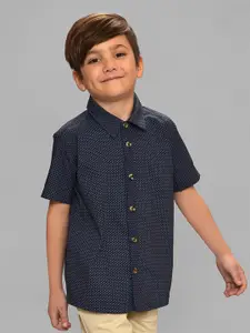 MiArcus Boys Micro Ditsy Printed Cotton Casual Shirt