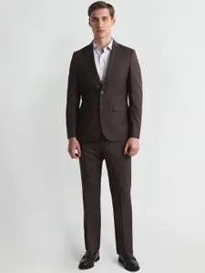 Arrow Check Single-Breasted Blazer & Trouser Two-Piece Formal Suit
