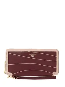 Da Milano Textured Leather Zip Around Wallet