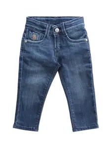 U.S. Polo Assn. Kids Boys Classic Slim Fit Mid Rise Light Fade Stretchable Jeans