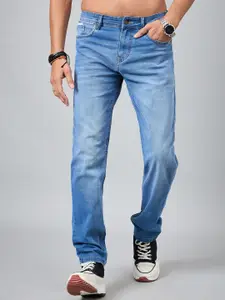 The Roadster Lifestyle Co. Men Jean Blue Slim-Fit Heavy Fade Stretchable Jeans
