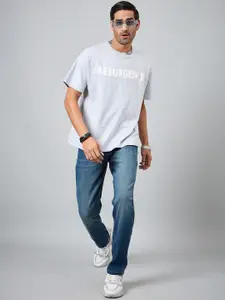 The Roadster Lifestyle Co.Men Jean Blue Slim-Fit Heavy Fade Stretchable Jeans