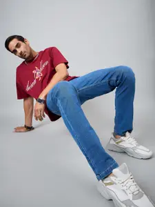 The Roadster Lifestyle Co. Men Jean Blue Slim-Fit Light Fade  Stretchable Jeans