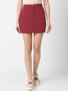 VASTRADO Pure Cotton A-Line Skirt