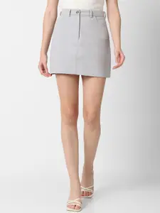 VASTRADO Pure Cotton A-line Mini Skirts