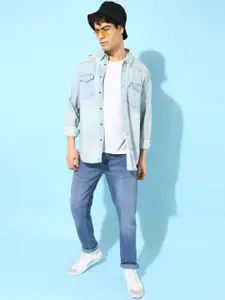 Kook N Keech Men Blue Jean Slim Fit Clean Look Light Fade Stretchable Jeans