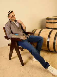 Kook N Keech Men Navy Blue Jean Slim Fit Clean Look Light Fade Stretchable Jeans