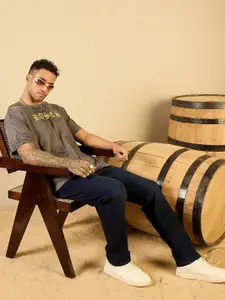 Kook N Keech Men Navy Blue Jean Slim Fit Clean Look Stretchable Jeans