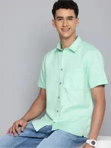 Aeropostale Pure Cotton Self Design Textured Casual Shirt