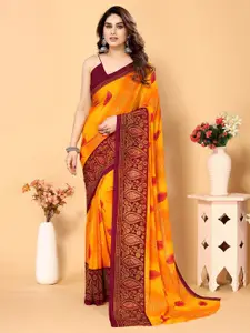 ANAND SAREES Ethnic Motifs Printed Poly Georgette Saree