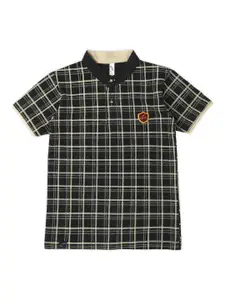 earth conscious Boys Checked Cotton T-Shirt