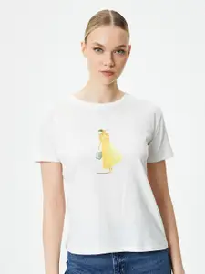 Koton Graphic Printed Pure Cotton T-Shirt