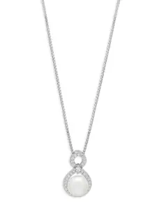 Zavya Rhodium-Plated Contemporary Pendants with Chains