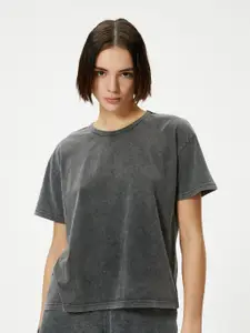 Koton Drop-Shoulder Oversized Pure Cotton T-shirt