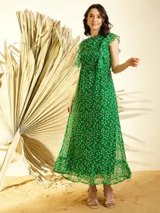 StyleStone Floral Print Chiffon Maxi Dress