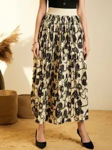 StyleStone Printed Flared Maxi Skirts