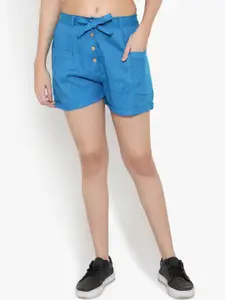 Indietoga High-Rise Cotton Rayon Shorts