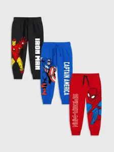 YK Marvel Kids Pack Of 3 Printed Cotton Joggers