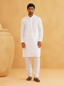 SOJANYA Embroidered Pure Cotton Kurta with Churidar