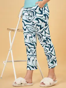 Dreamz by Pantaloons Women Abstract Printed Pure Cotton Lounge Pant