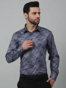 Cantabil Comfort Floral Printed Spread Collar Party Shirt