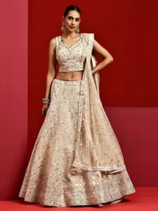 Libas Art Embroidered Beads and Stones Ready to Wear Lehenga & Blouse With Dupatta