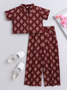 The Magic Wand Girls Printed Top with Palazzos