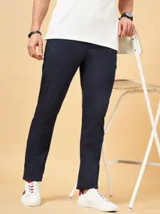 BYFORD by Pantaloons Men Low-Rise Plain Regular Trousers