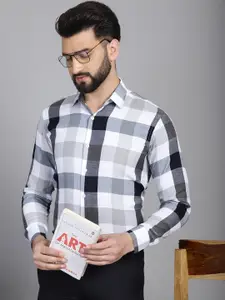 Indian Needle Classic Buffalo Checks Pure Cotton Formal Shirt