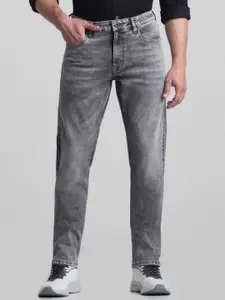 Jack & Jones Men Slim Fit Low-Rise Low Distress Clean Look Stretchable Jeans