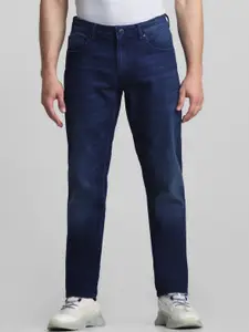 Jack & Jones Men Tim Slim Fit Low-Rise Light Fade Stretchable Jeans