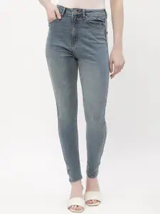 Madame Women Skinny Fit Heavy Fade Cotton Jeans